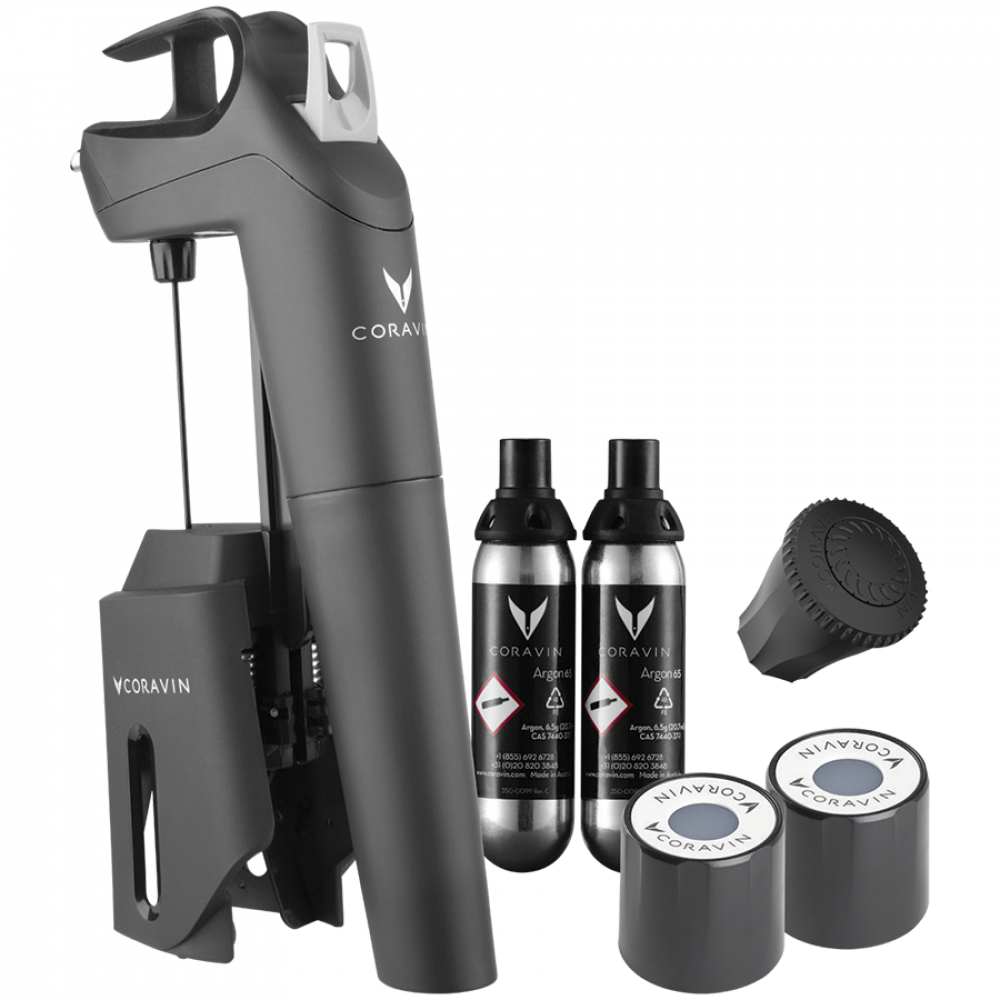 Coravin Timeless Three + System do konserwacji wina Czarny