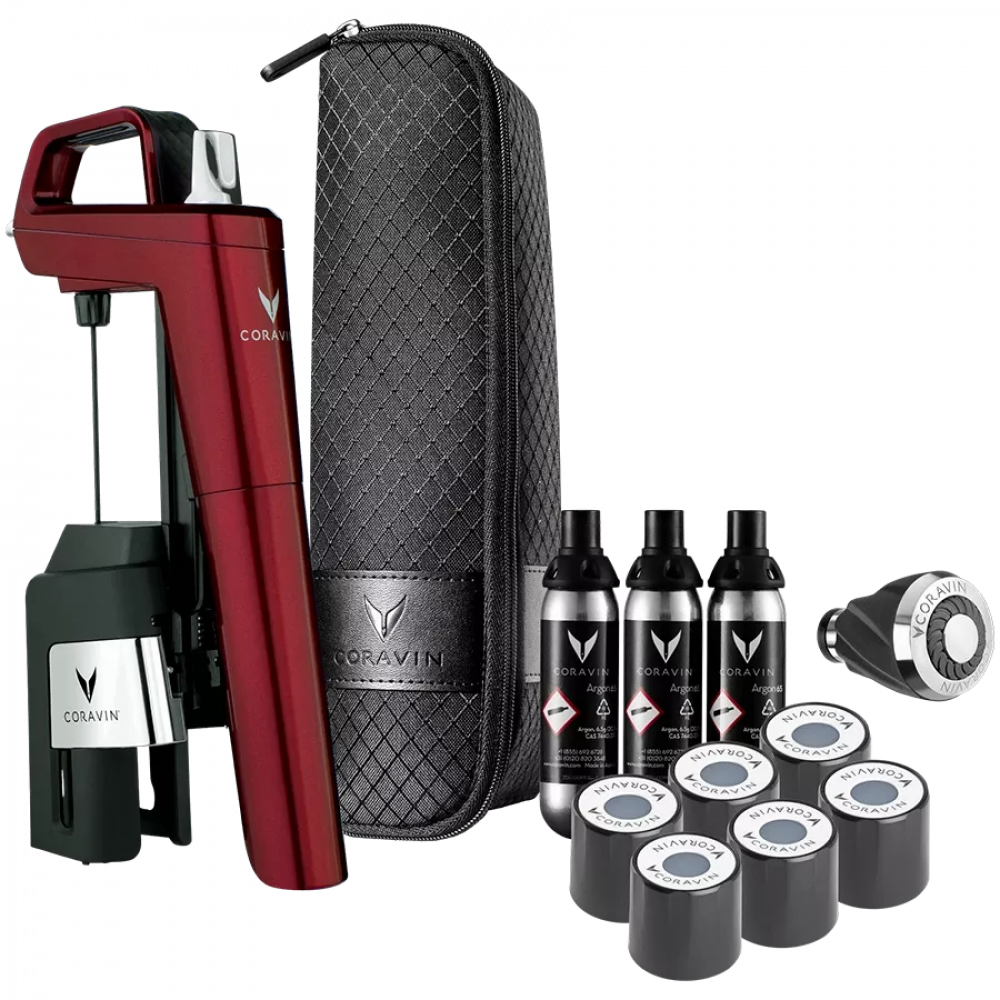 Coravin Timeless Six Plus System do przechowywania wina Czerwony