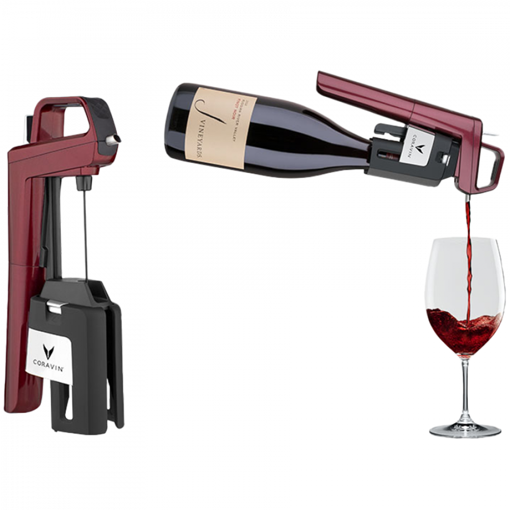Coravin Timeless Six Plus System do przechowywania wina Czerwony