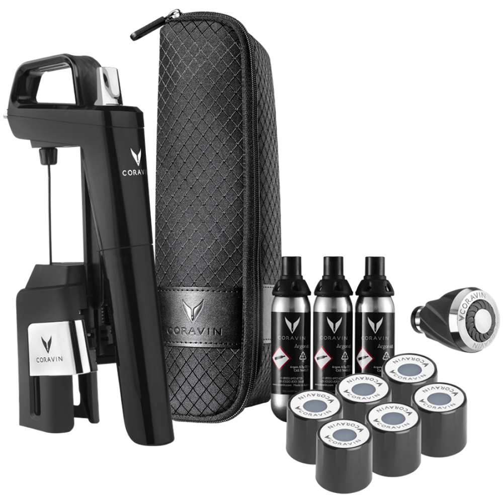 Coravin Timeless Six Plus, System do przechowywania wina, Czarny