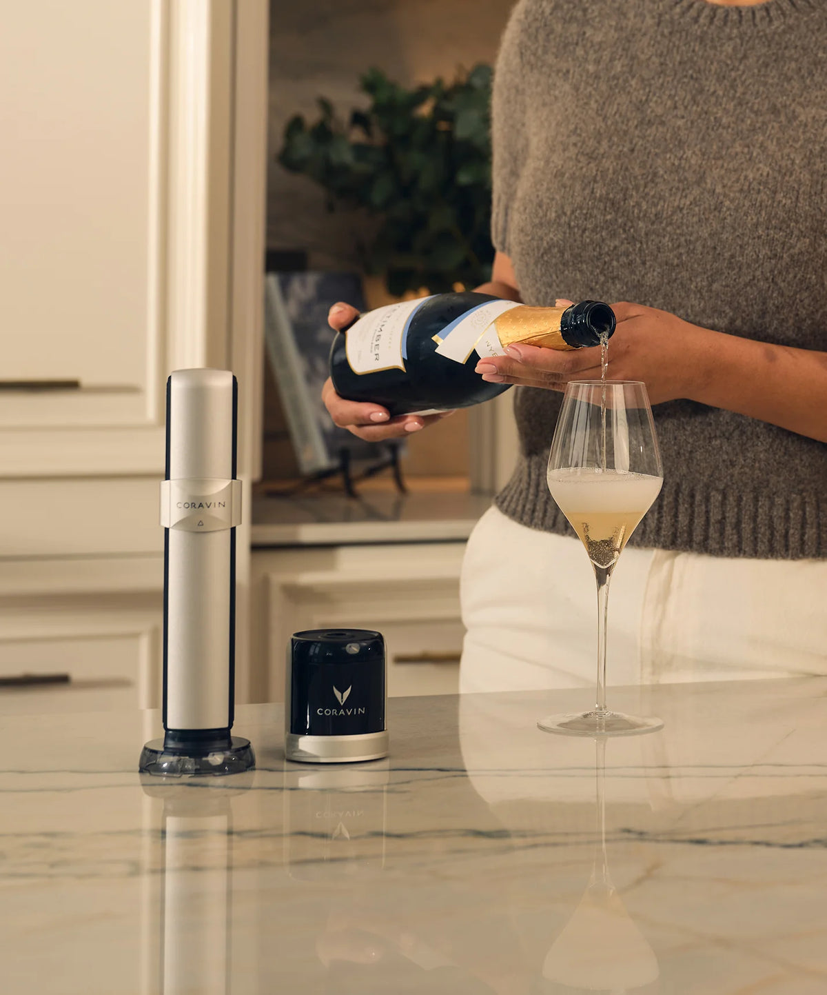 Coravin Sparkling System do przechowywania wina musującego CO2
